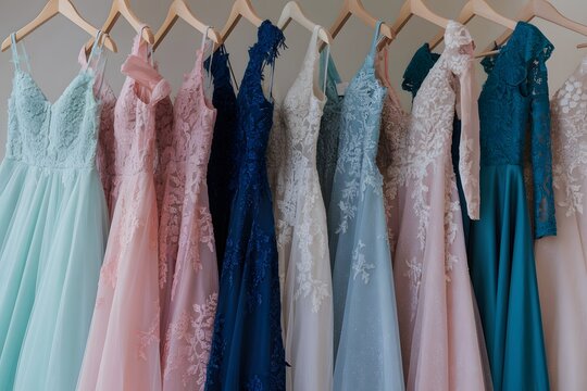 colorful clothes on hangers
