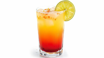 Fototapeta premium Refreshing summer drink with vibrant colors and ice