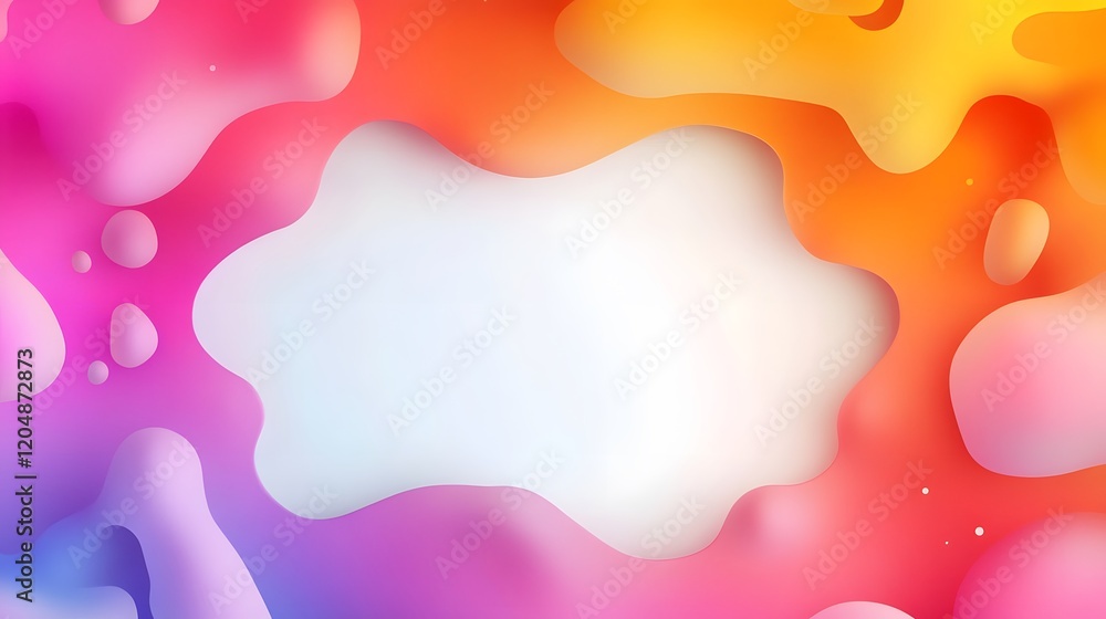 Poster abstract colorful fluid shapes background design
