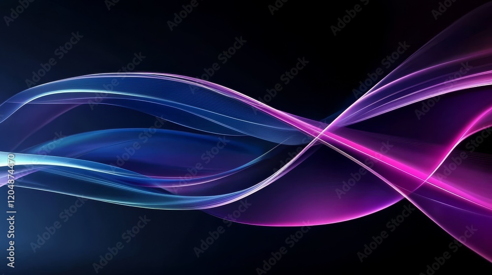 Poster 3d render showcasing gradient elements against a dark background
