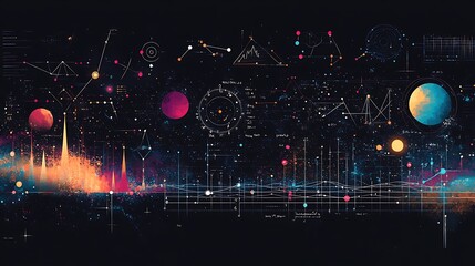 A blackboard filled with complex equations background