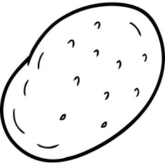 Abstract Potato Line Art Vector
