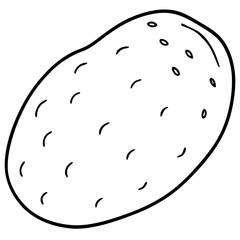 Abstract Potato Line Art Vector