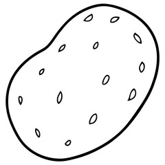 Abstract Potato Line Art Vector