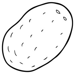 Abstract Potato Line Art Vector