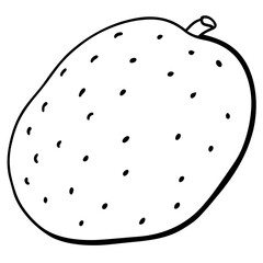 Abstract Potato Line Art Vector