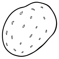 Abstract Potato Line Art Vector