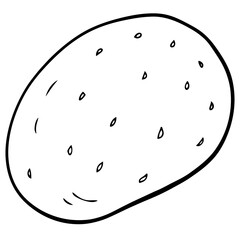 Abstract Potato Line Art Vector