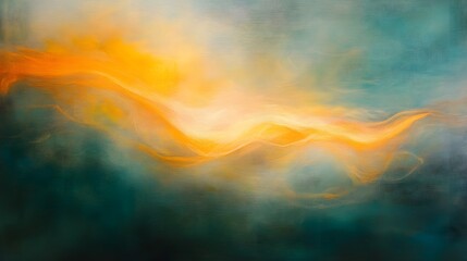 Naklejka premium Serene sunset landscape natural environment abstract art colorful atmosphere dreamy viewpoint