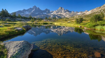 Obraz premium Mountain Lake Reflection