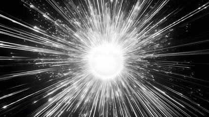 Obraz premium Explosive energy burst abstract space digital art cosmic environment close-up view creative concept