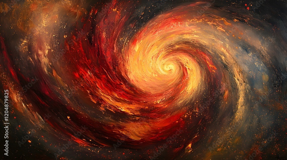 Poster swirling cosmic energy outer space abstract art celestial environment dynamic viewpoint universal co