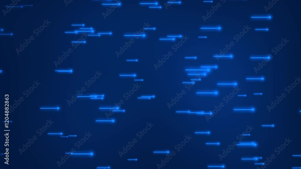 Poster abstract high tech surface background with neon rays moving forward video animated background