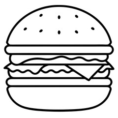 Burger Outline Vector Art Ideas