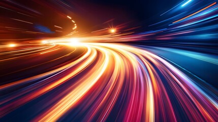 Dynamic light trails on urban roads cityscape photography nighttime long exposure motion effects for visual impact