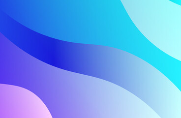 Blue curves and sea waves vary from soft to dark vector background in flat design style. trendy illustration for poster layout, slide presentation, cover, invitation etc.