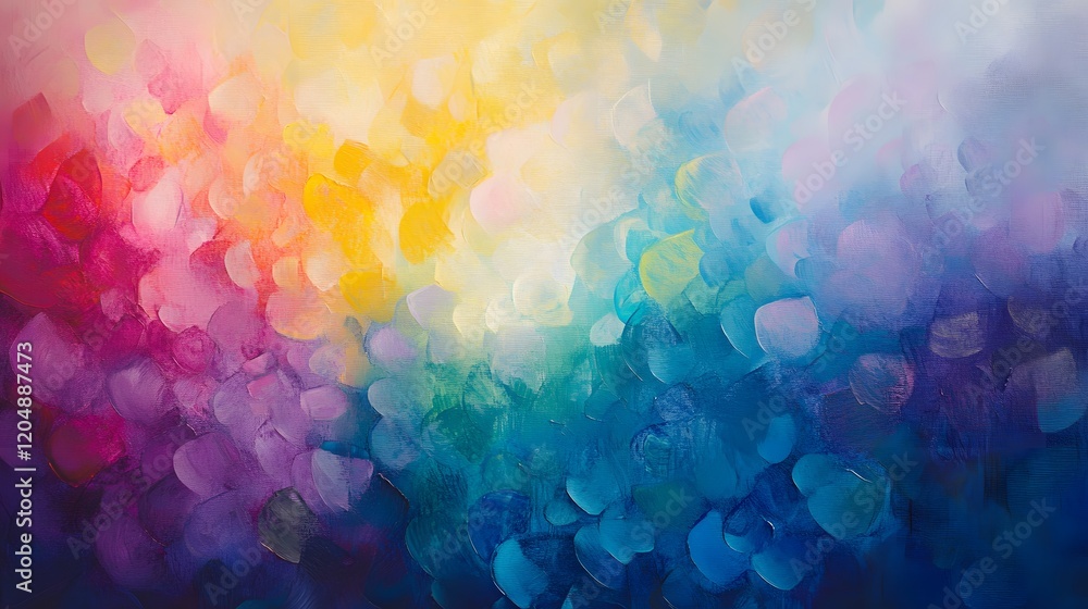 Poster vibrant abstract art displaying colorful bokeh patterns art gallery digital artwork contemporary set