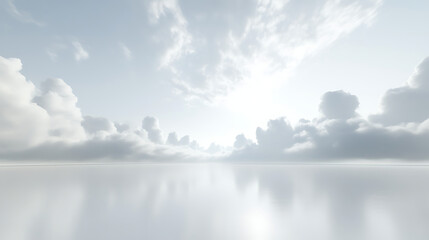 Obraz premium A cloudy sky with a sun shining through the clouds