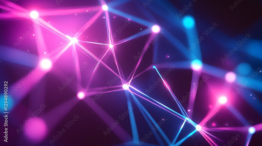 Poster dynamic light connections digital space abstract visuals high-tech environment futuristic viewpoint
