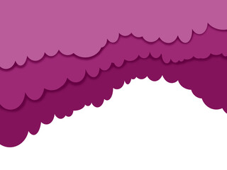 Abstract Layered Design with Scalloped Edges  paper cut