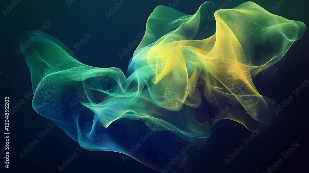 Poster dynamic fluid motion abstract art digital creation colorful waves modern design digital art visual c
