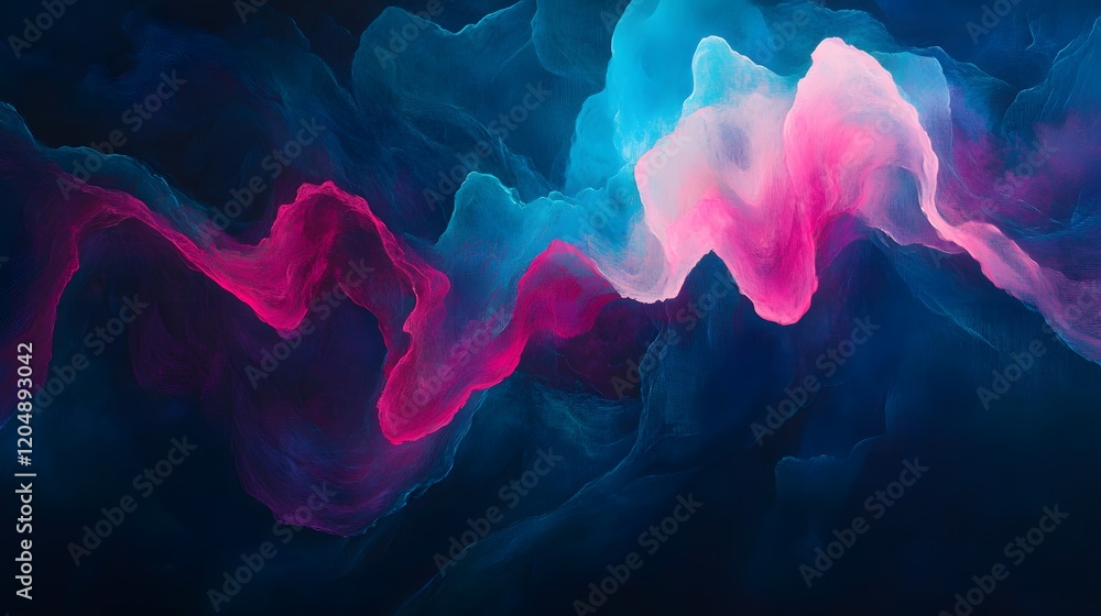 Poster dynamic abstract art display digital space visual artwork vibrant colors artistic perspective modern