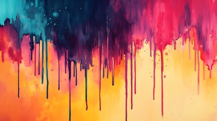 Fototapeta premium Abstract Dripping Paint Colorful Artwork