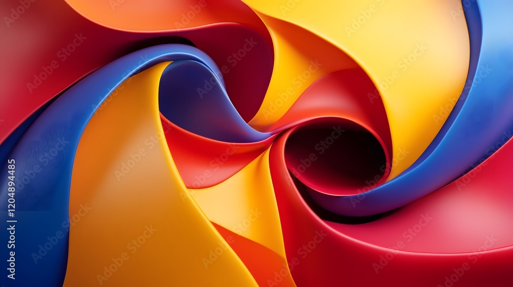 Poster dynamic swirl of colorful waves abstract art digital creation vibrant environment close-up view visu