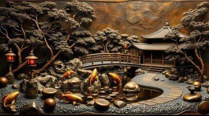 Antique jewelry box with vintage jewelry on a table