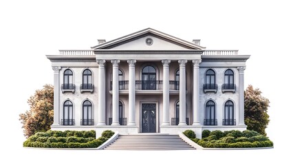 Obraz premium High Quality Luxury House In White Background