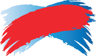 Abstract Blue Brush Stroke on Geometric Background