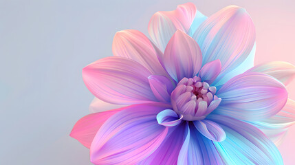 Gradient Flower Close-up: Captivating Pink, Purple, and Blue Petals