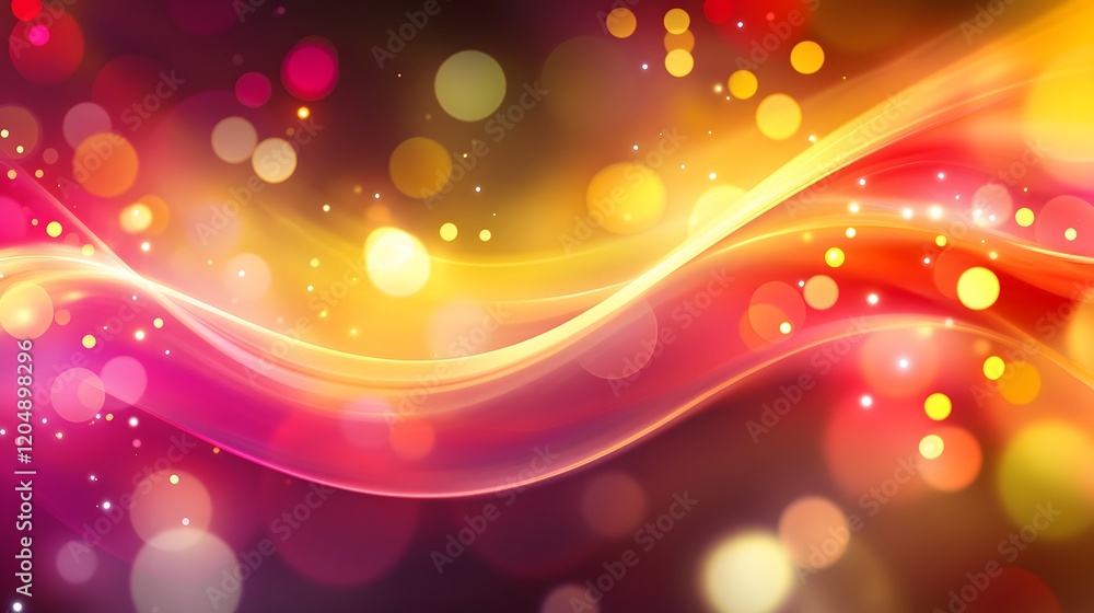 Poster dynamic colorful waves abstract art visual design vibrant environment close-up motion and light conc