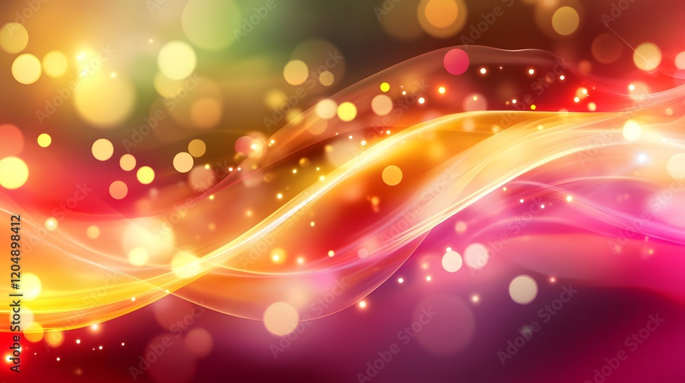 Poster vibrant light patterns dancing abstract background digital art colorful environment close-up view dy