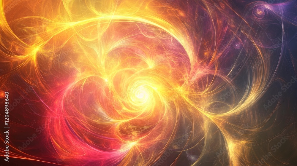 Poster dynamic swirls of color and light abstract art digital creation cosmic environment vibrant viewpoint