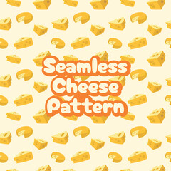 Cheese Seamless Dairy Food Pattern Background