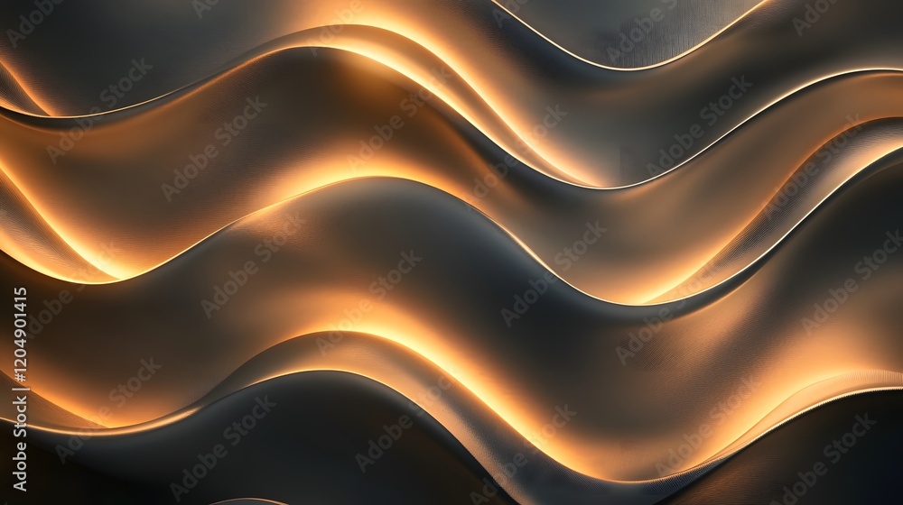 Poster dynamic wavy patterns digital artwork abstract design modern environment close-up view fluid motion
