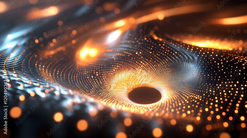 Poster exploring abstract light patterns digital space visual art futuristic environment close-up conceptua