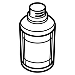 Creative Water Bottle Outline Vector