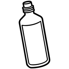 Creative Water Bottle Outline Vector