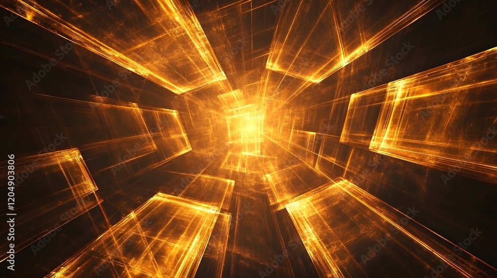 Aufkleber dynamic energy flow concept abstract space 3d visualization futuristic environment perspective view 