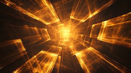 Dynamic energy flow concept abstract space 3d visualization futuristic environment perspective view digital art