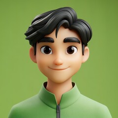 Cartoon Boy Portrait Collection, Warm Smiles and Various Outfit Styles