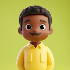 Cartoon Boy Portrait Collection, Warm Smiles and Various Outfit Styles
