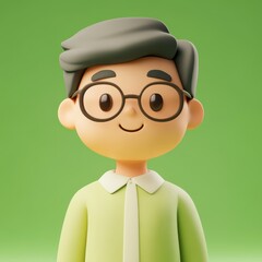 Cartoon Boy Portrait Collection, Warm Smiles and Various Outfit Styles