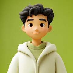 Cartoon Boy Portrait Collection, Warm Smiles and Various Outfit Styles