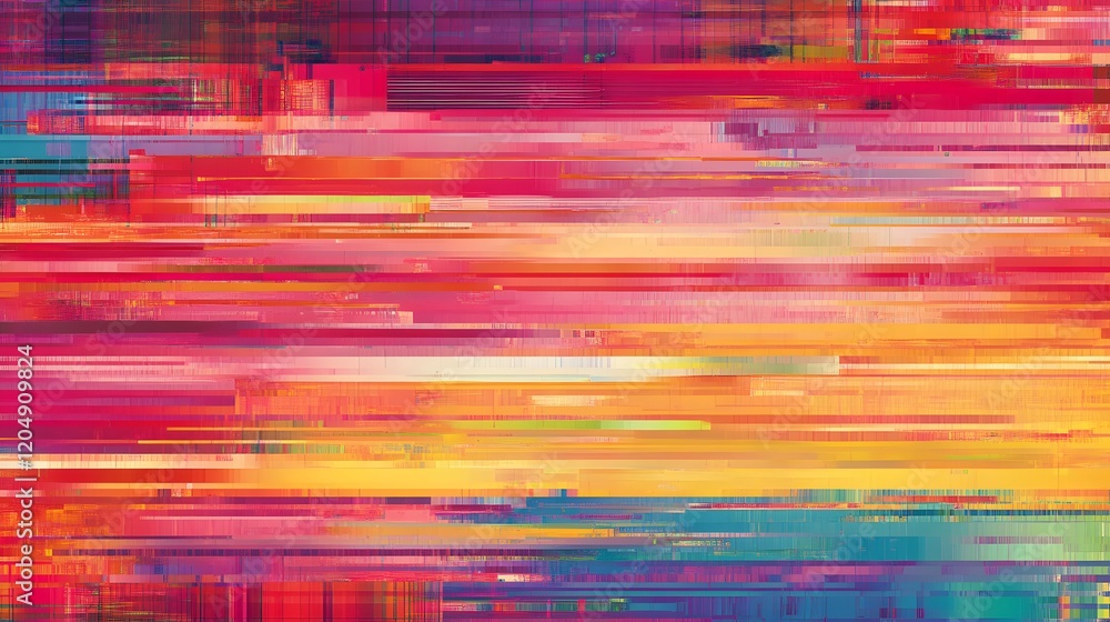 Poster dynamic colorful abstract lines digital artwork visual art vibrant environment wide angle view moder