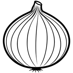 Elegant Onion Outline Vector Design