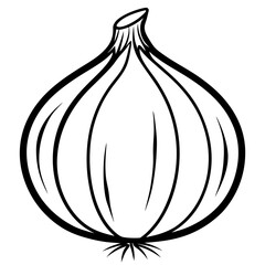 Elegant Onion Outline Vector Design