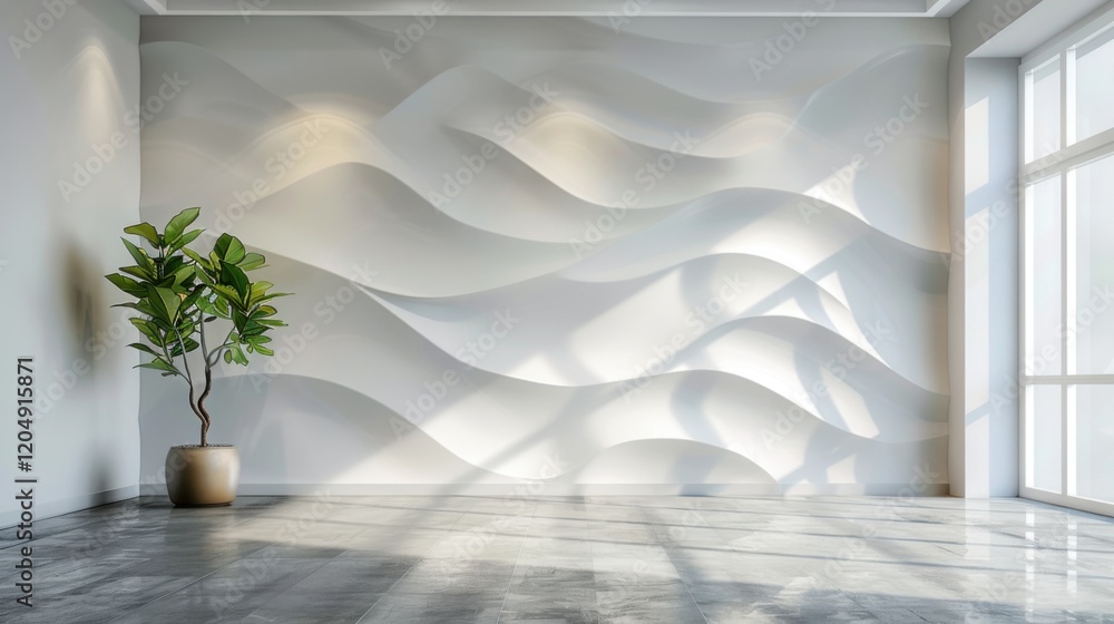 Poster an abstract background with a decorative architectural acrylic design, featuring intricate patterns 